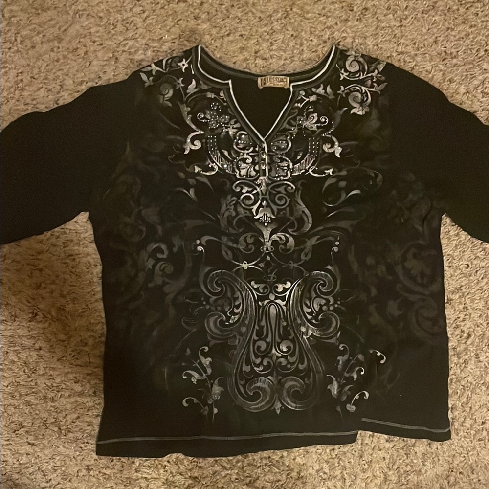 VINTAGE blue canyon blouse